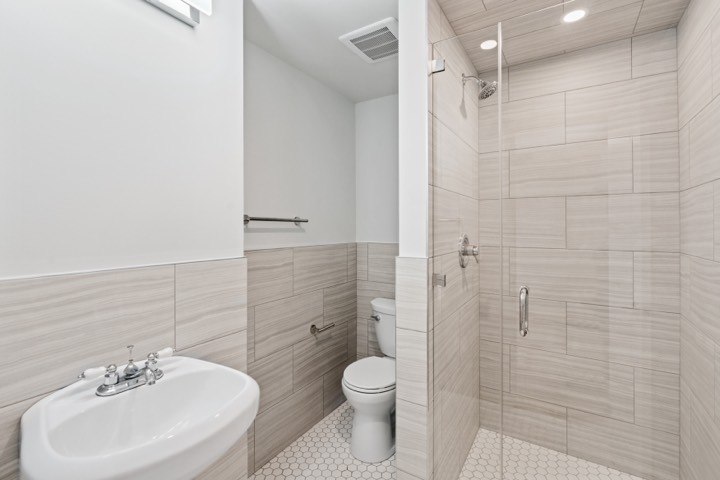 32-36 Purchase Street, Rye NY — Tiled walk-in shower