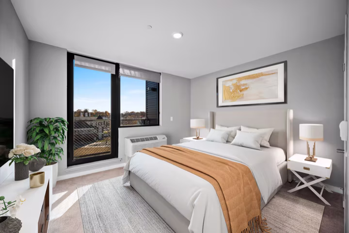 19 Day, South Norwalk CT — 2BR secondary bedroom — floor-to-ceiling window
