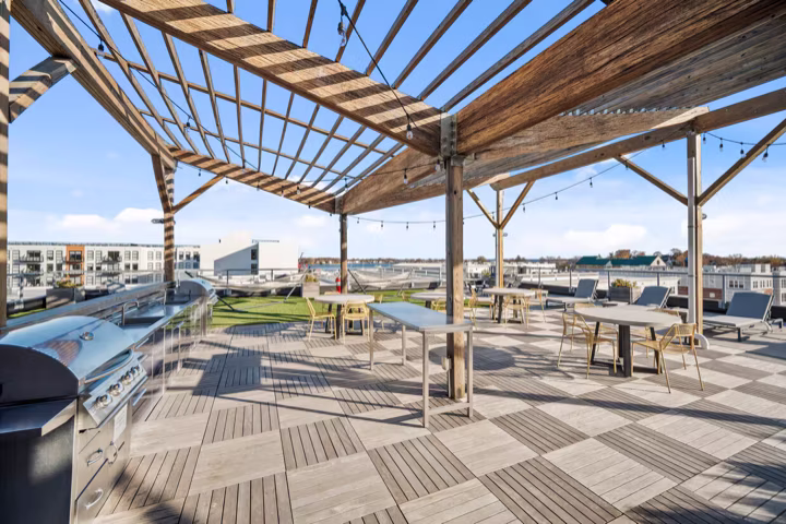 19 Day, South Norwalk CT — Rooftop grill area